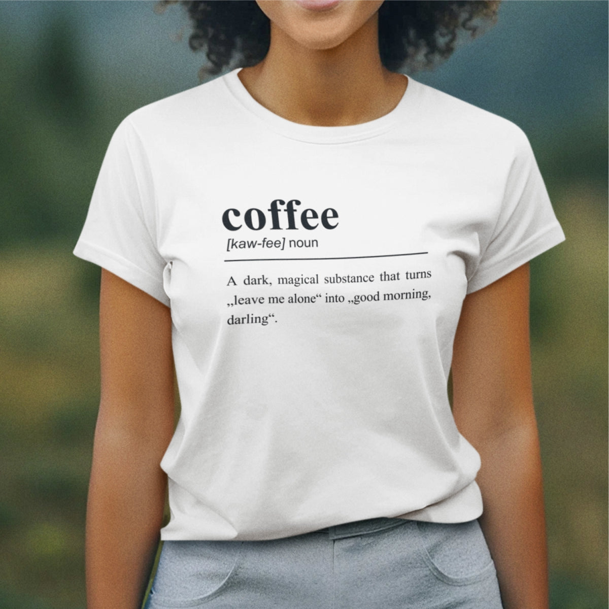 Biały UNISEX T-shirt "Coffee"