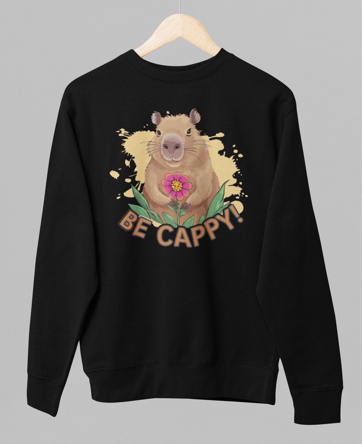 Czarna UNISEX bluza "Be cappy"