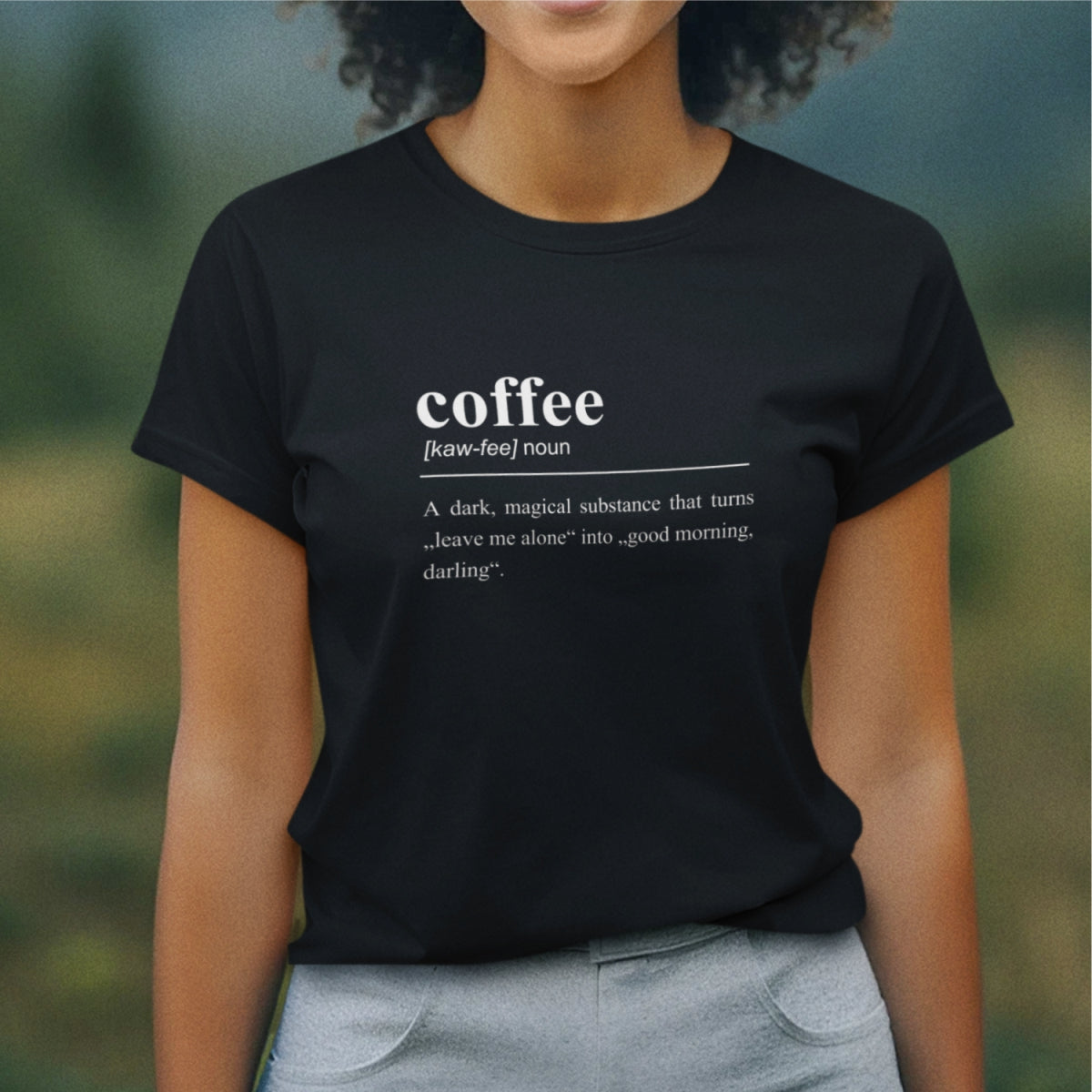 Czarny UNISEX T-shirt "Coffee"