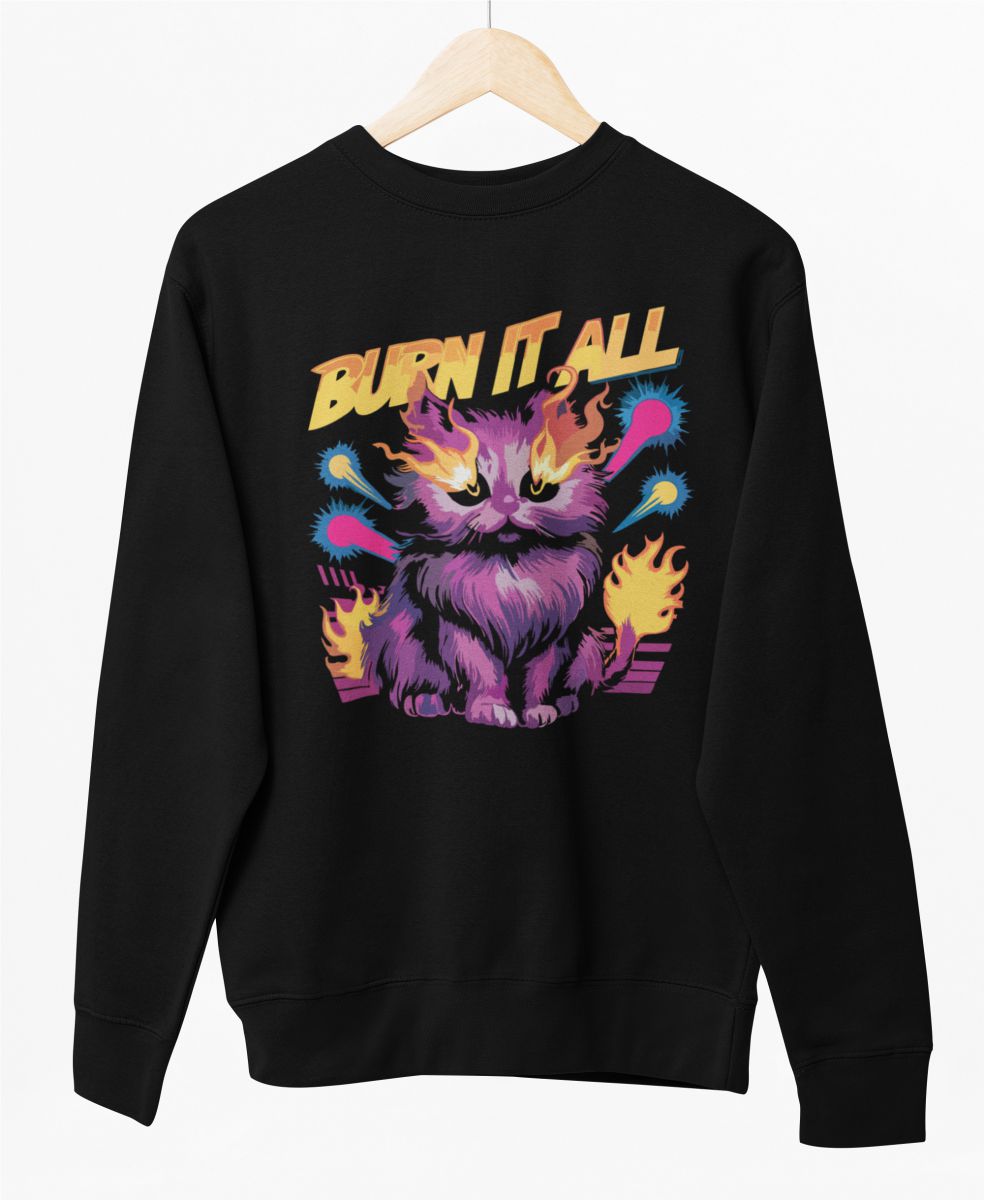 Bluza UNISEX czarna "Burn it all"