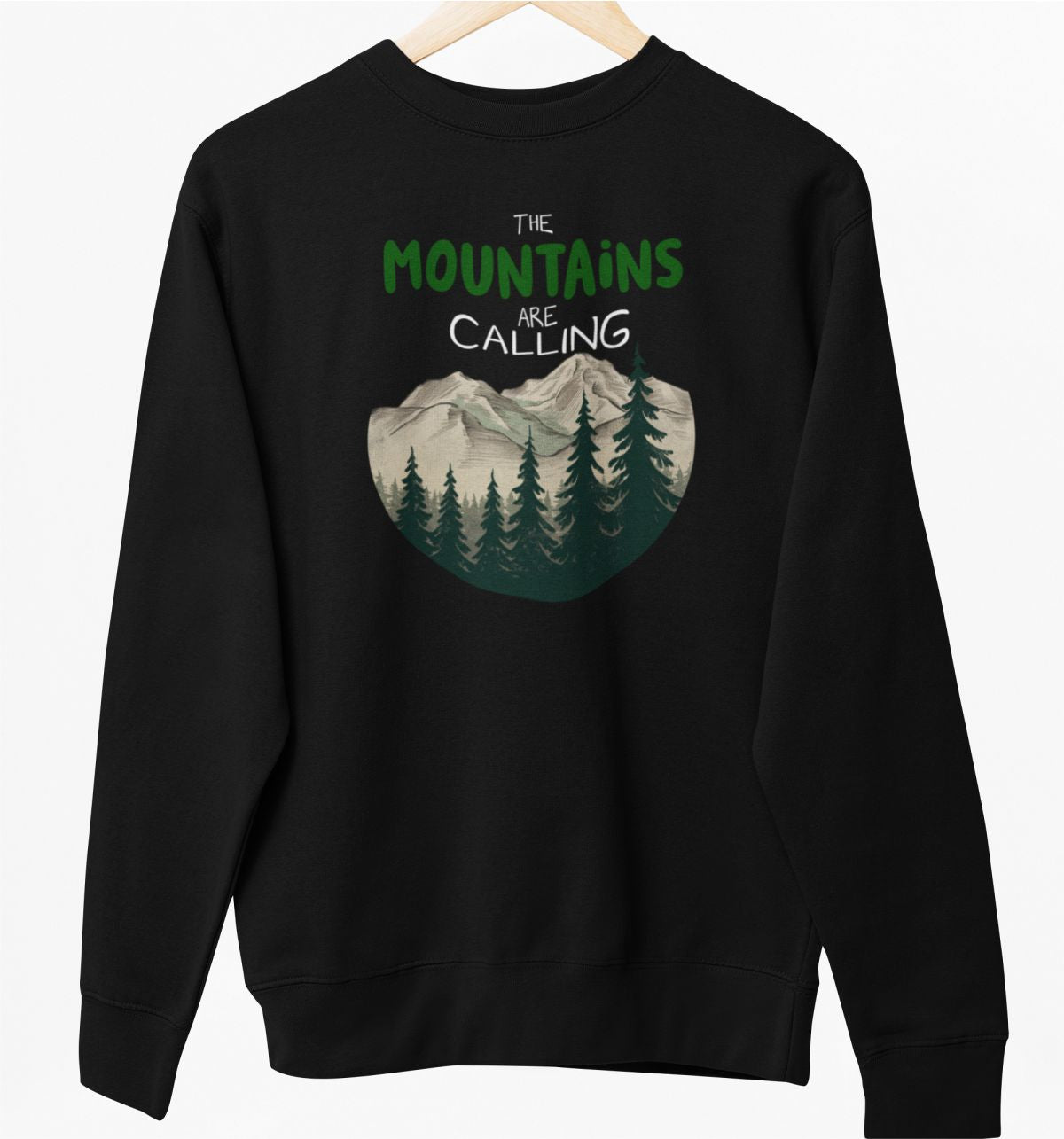 Bluza UNISEX czarna "The mountains are calling"