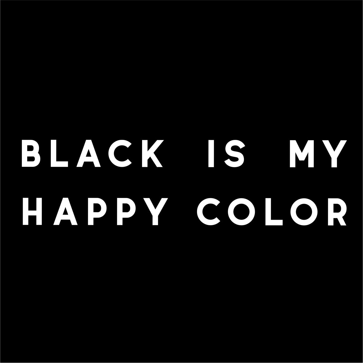 Czarna koszulka Black is my happy color