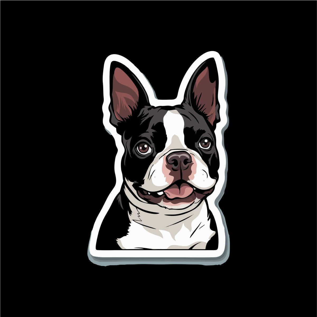 Czarna UNISEX koszulka "Boston Terrier"