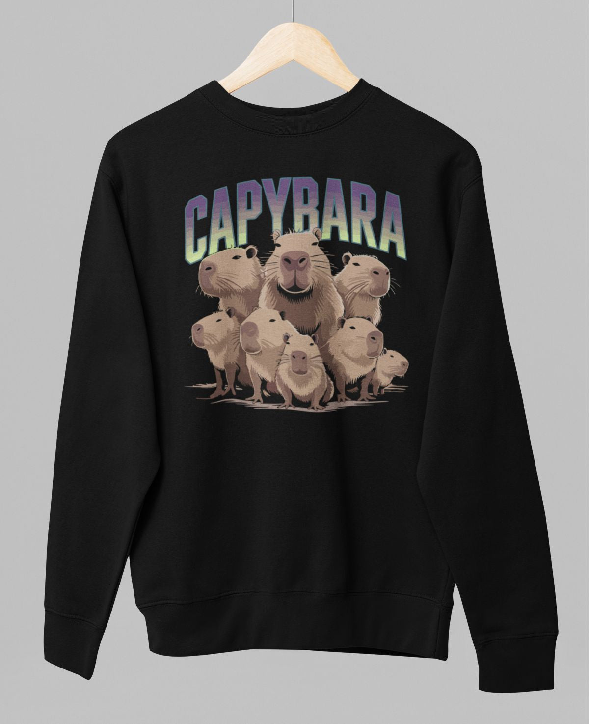 Czarna UNISEX bluza "Cool capybara"