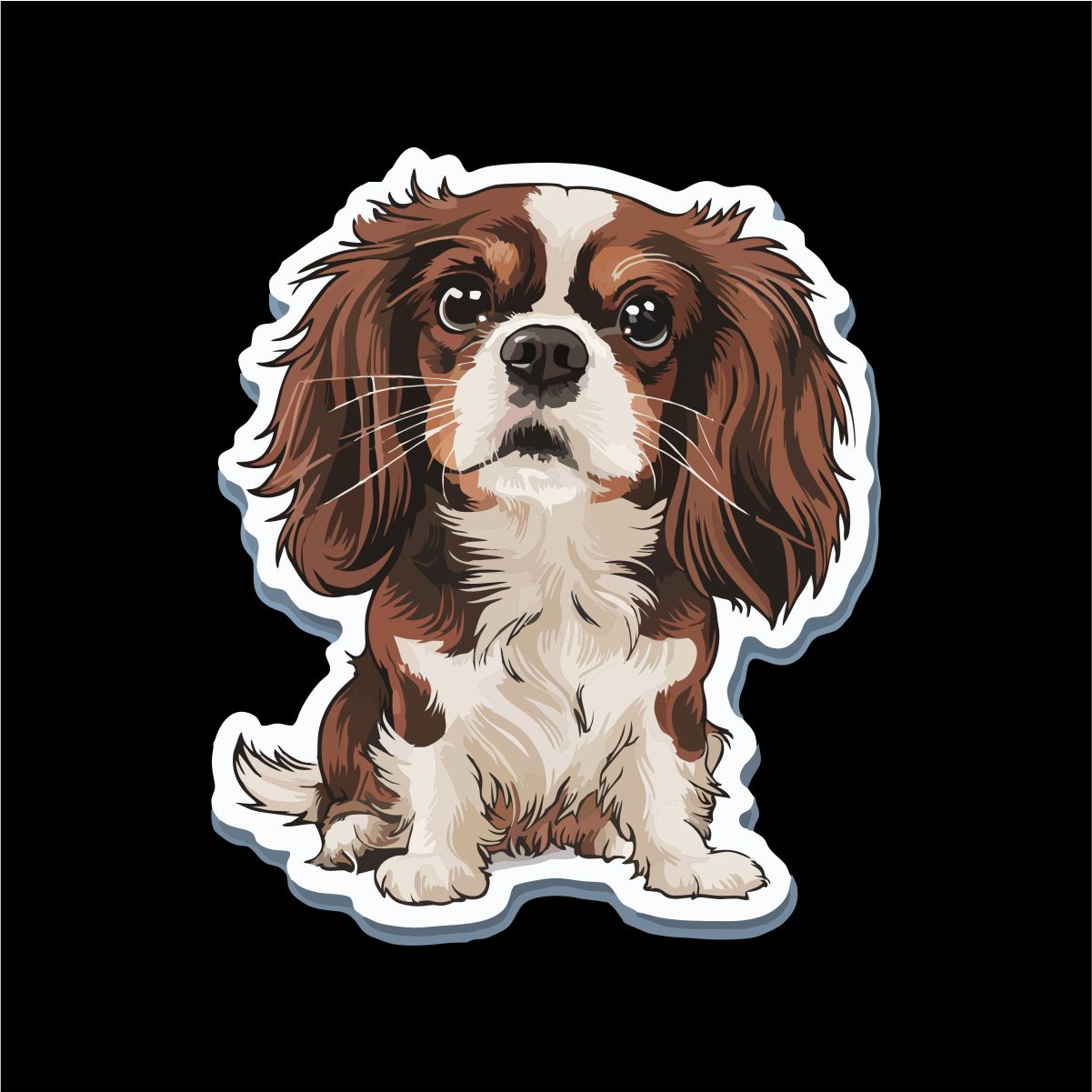 Czarna UNISEX koszulka "Cavalier King Charles Spaniel"