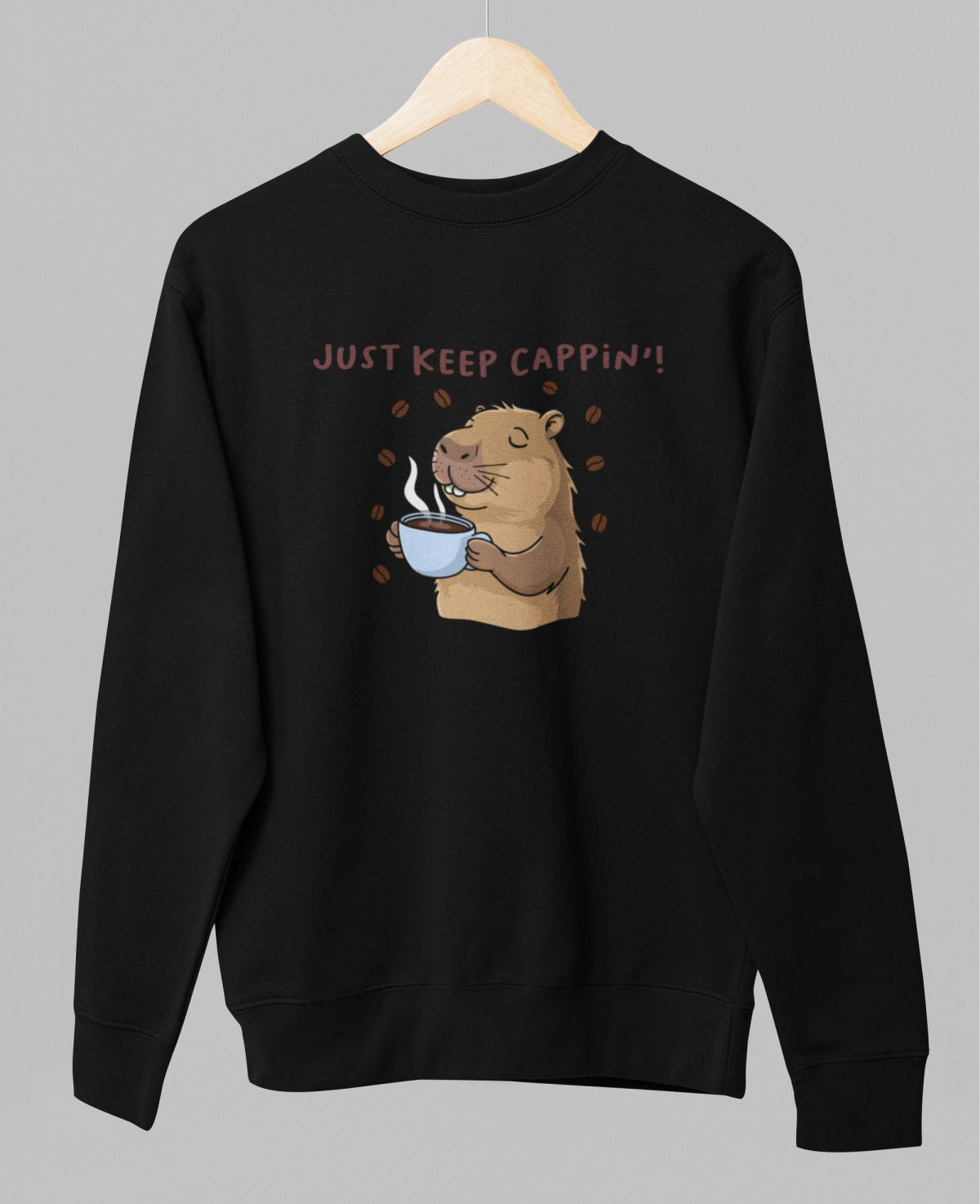 Czarna UNISEX bluza "Just keep cappin'"