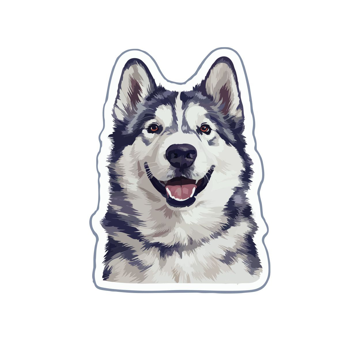 Biała UNISEX koszulka "Alaskan Malamute"