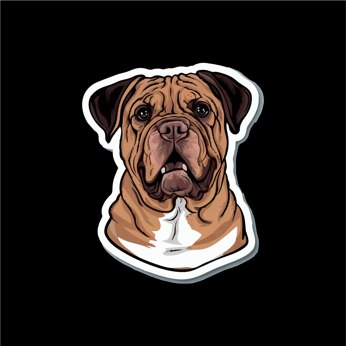 Czarna UNISEX koszulka "Dogue de Bordeaux"