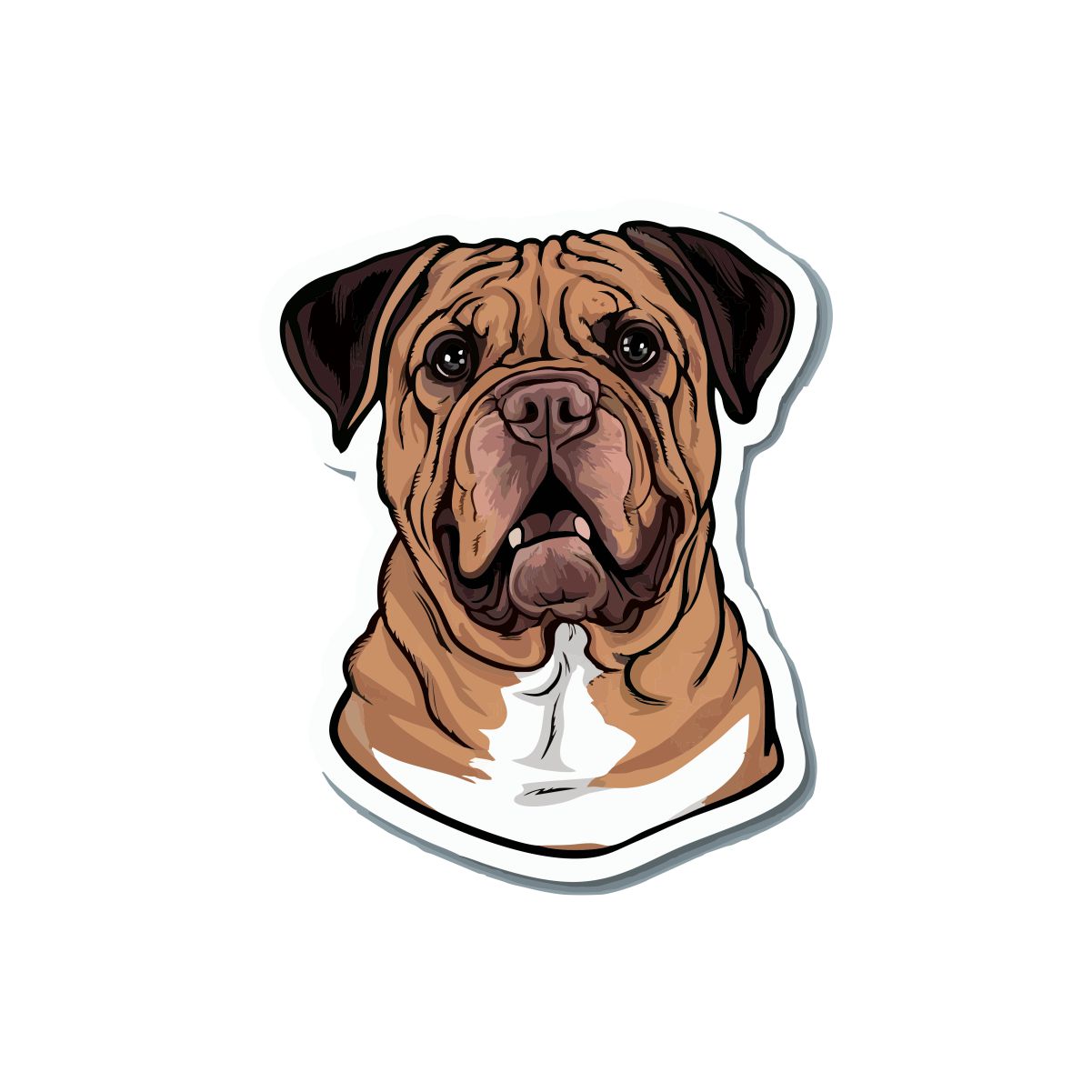 Biała UNISEX koszulka "Dogue de Bordeaux"