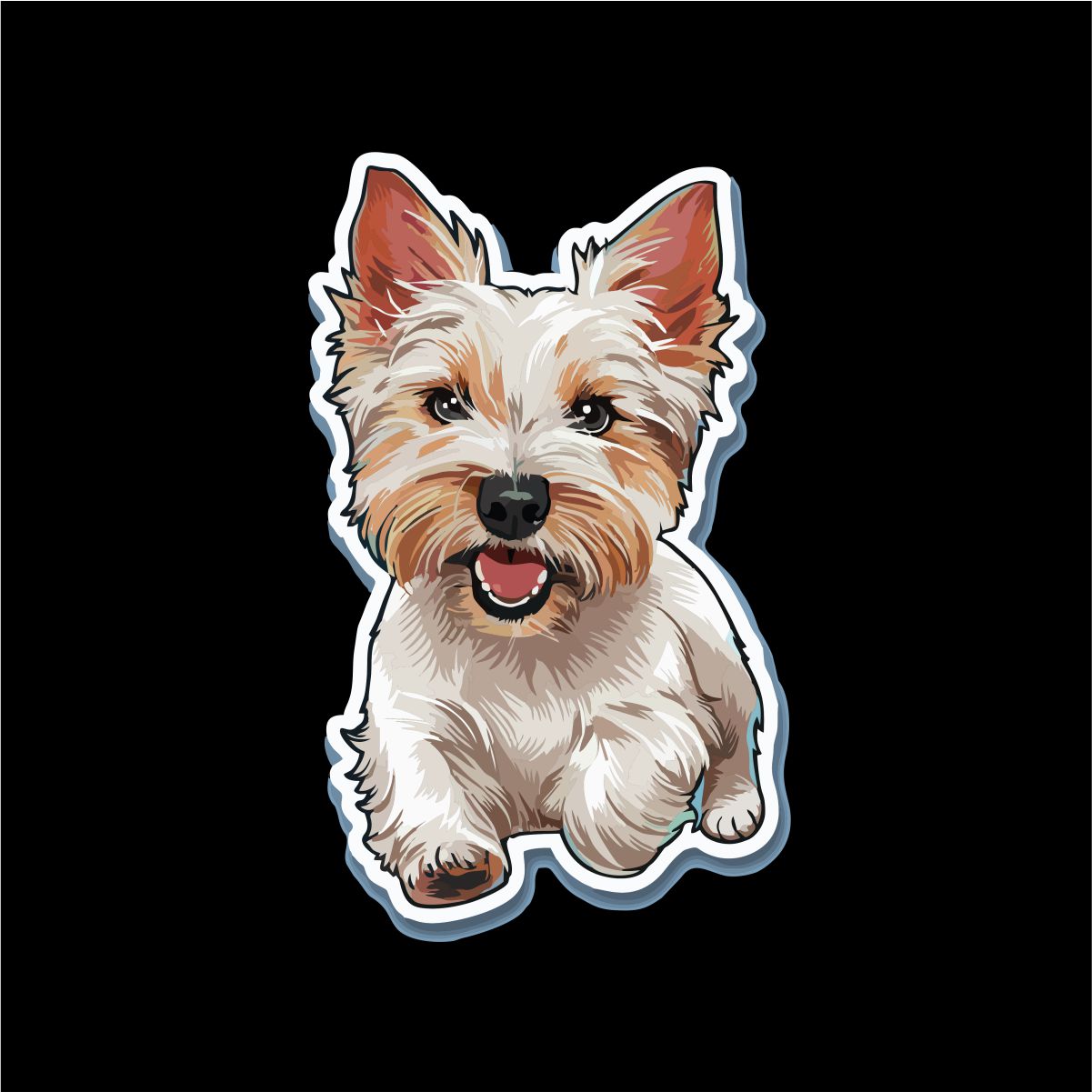 Czarna UNISEX koszulka "West Highland White Terrier"