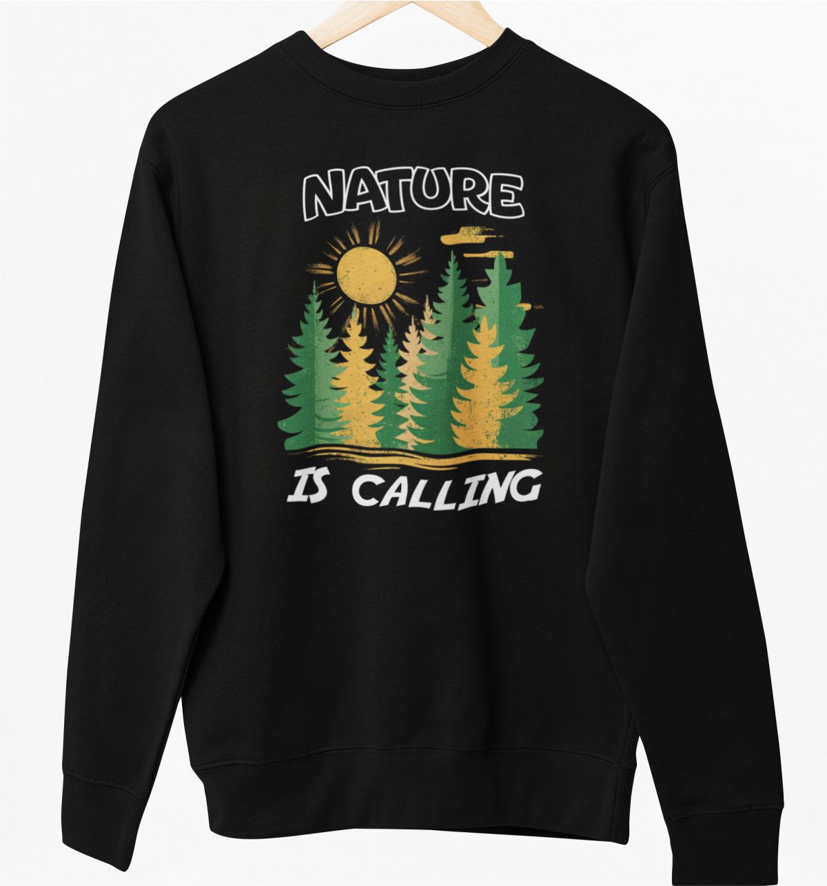 Bluza UNISEX czarna "Nature is calling"