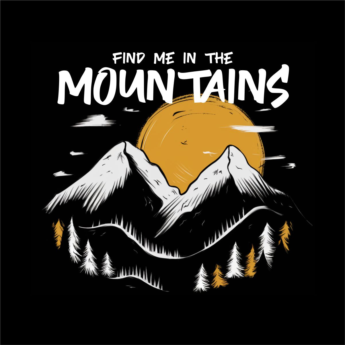 Bluza UNISEX czarna "Find me in the mountains"