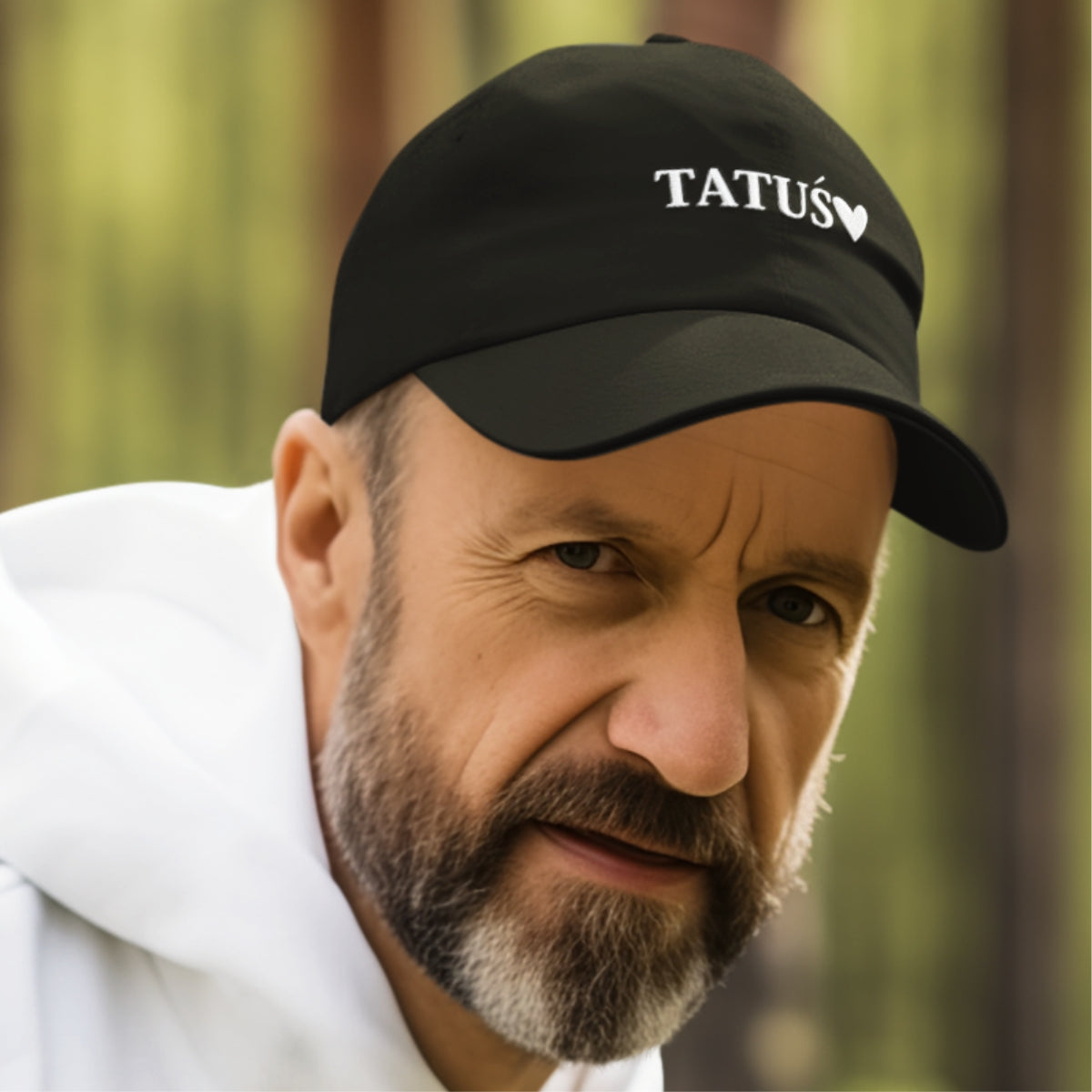 Czarna czapka "Tatuś z sercem"