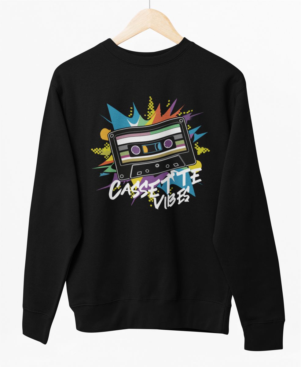 Bluza UNISEX czarna "Cassette vibes"