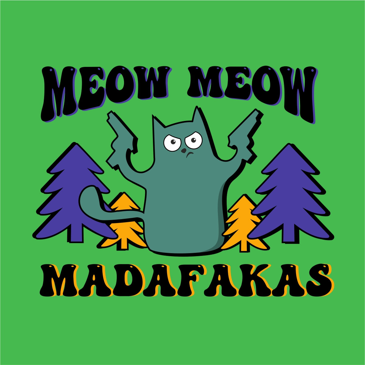 Limonkowa koszulka Meow meow madafakas nowy