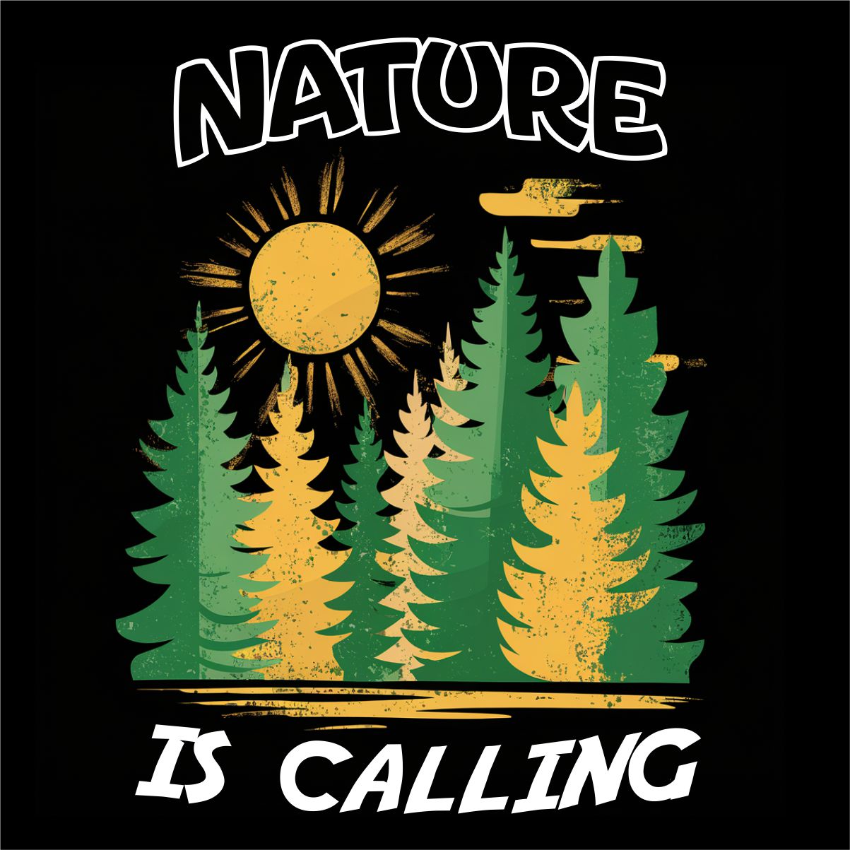 Bluza UNISEX czarna "Nature is calling"