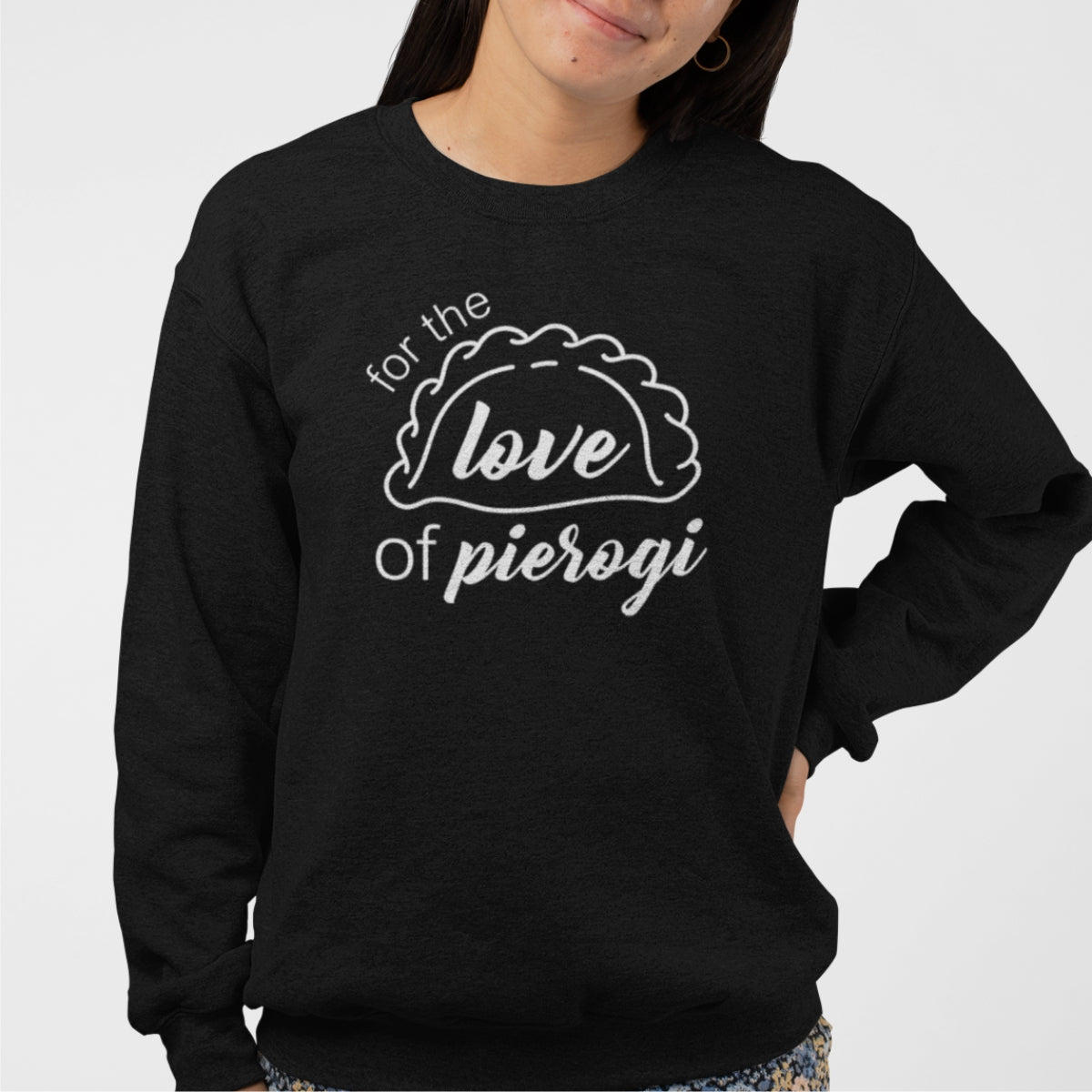 Bluza UNISEX czarna "For the love of pierogi"