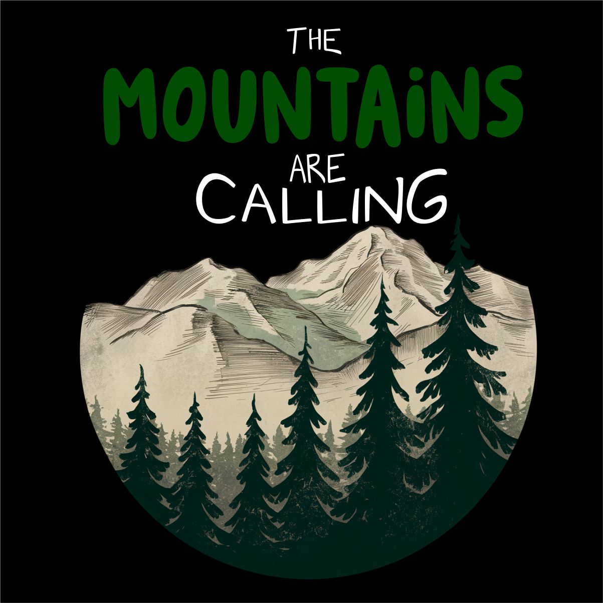 Bluza UNISEX czarna "The mountains are calling"