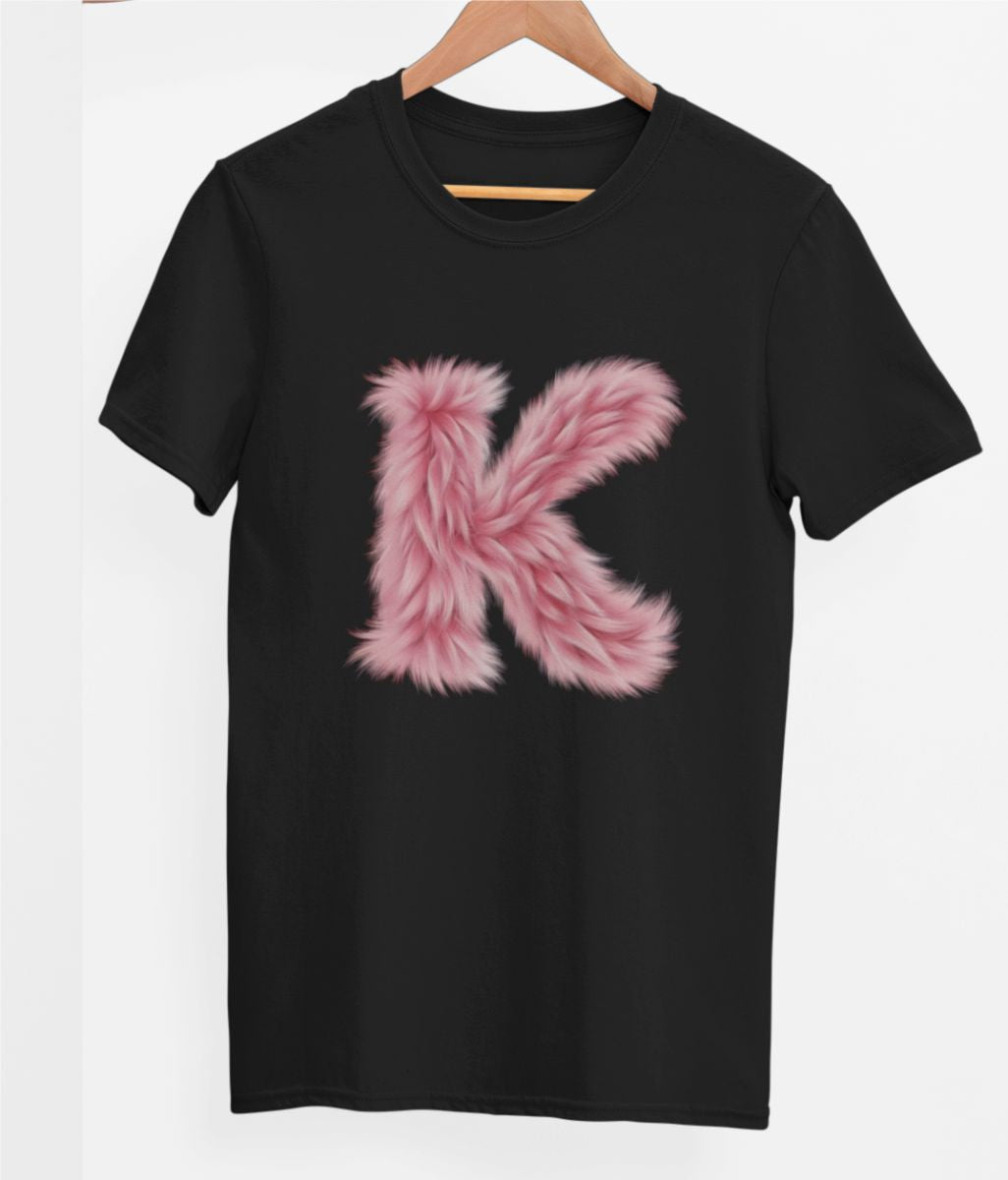 Czarna UNISEX koszulka "K litera"