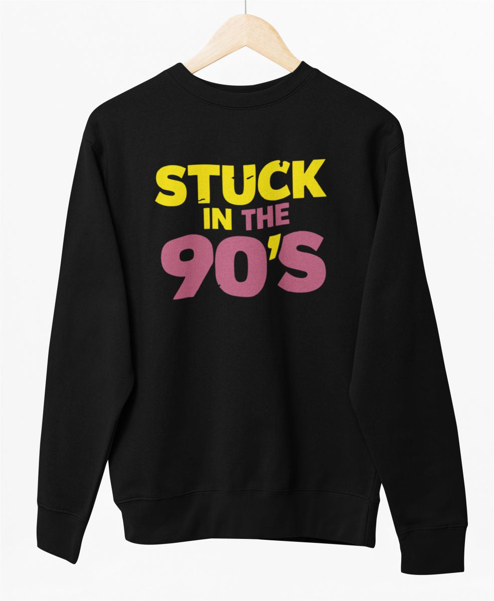 Bluza UNISEX czarna "Stuck in the 90's"