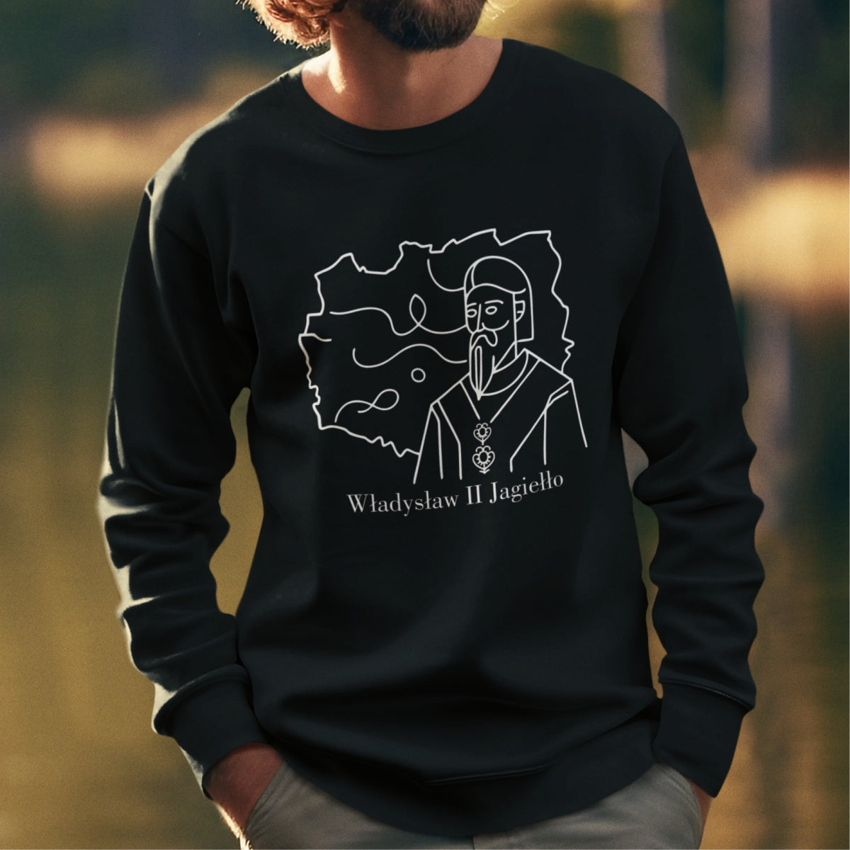 Bluza UNISEX czarna "Władysław II Jagiełło"