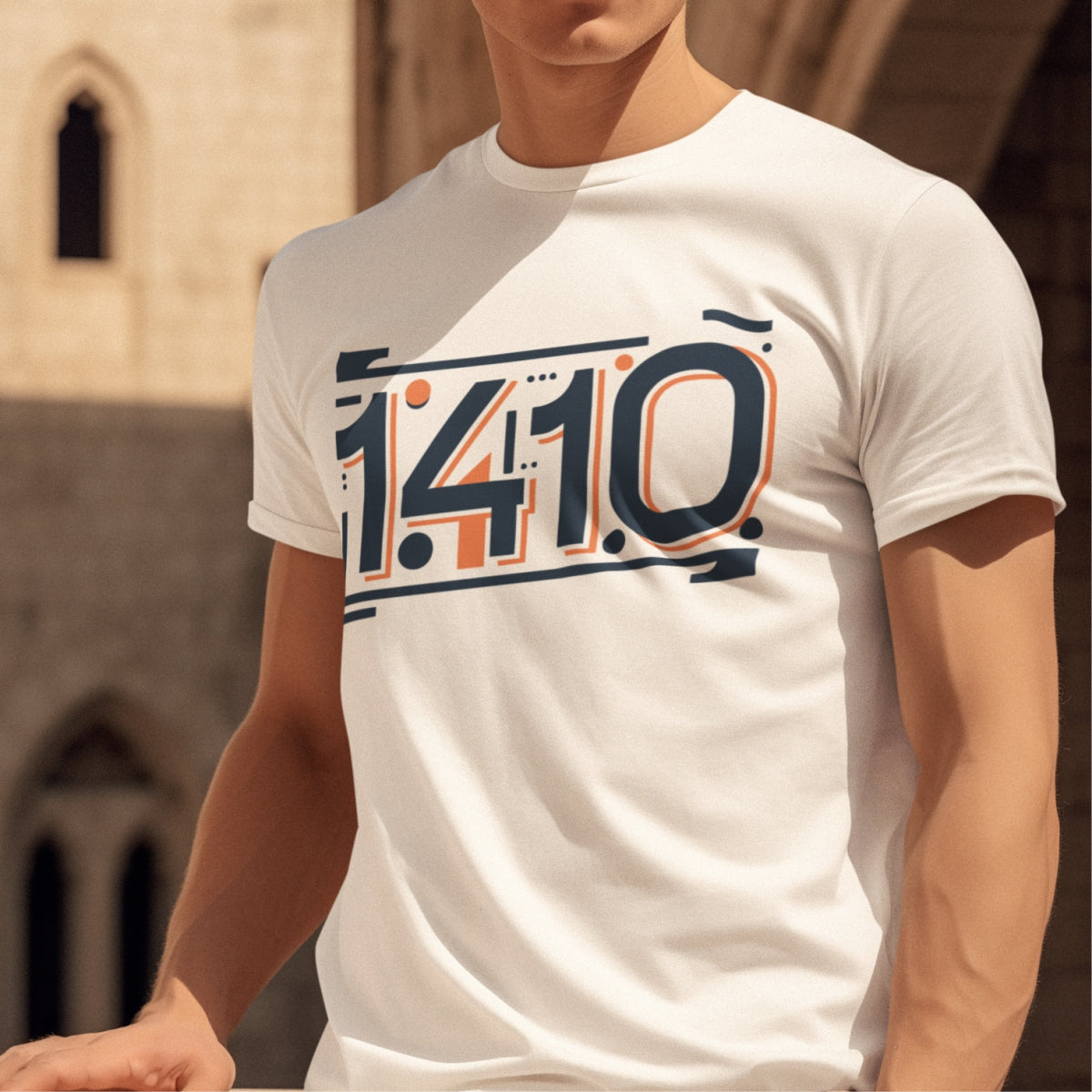 Biała UNISEX koszulka "1410"