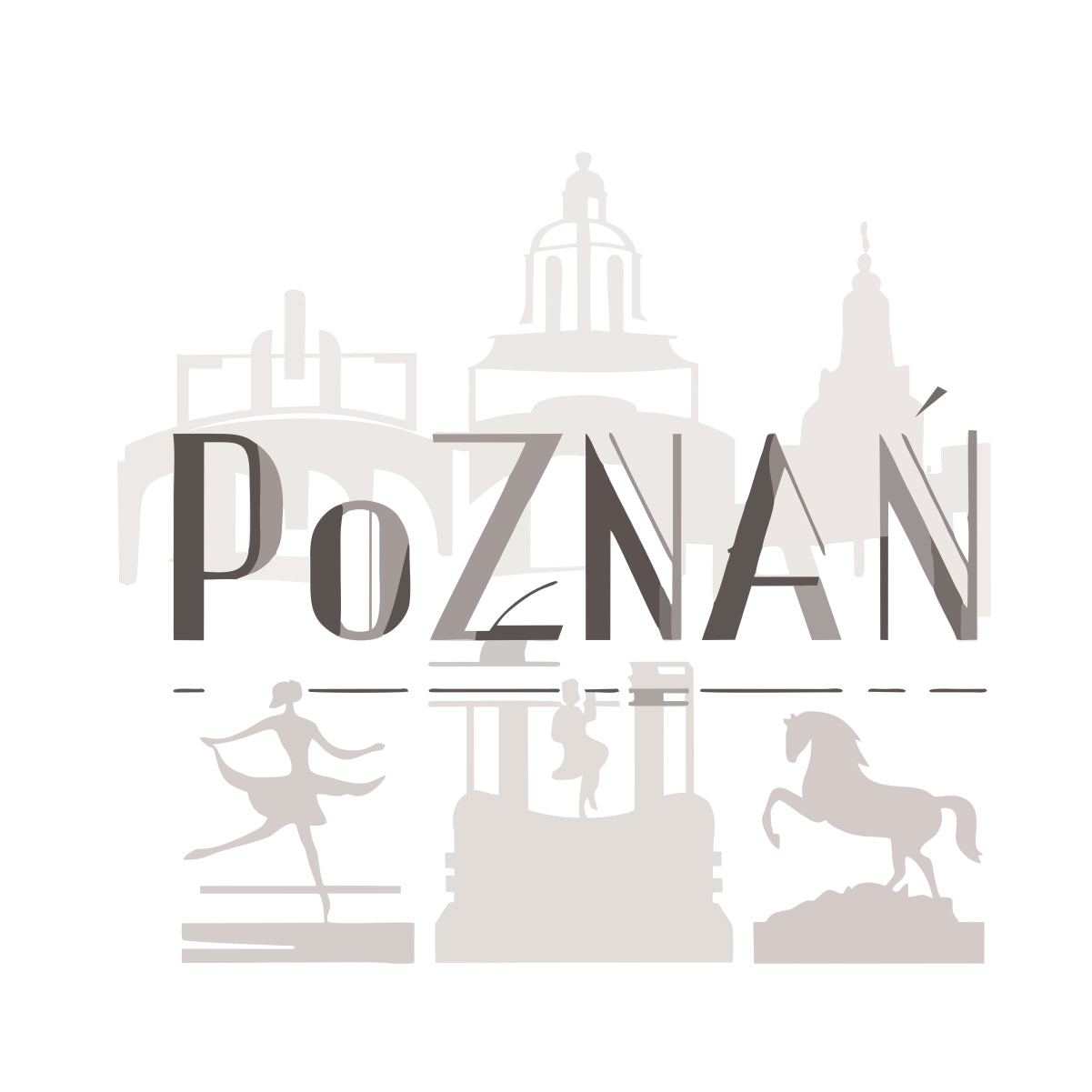 Biała UNISEX koszulka "Poznań"