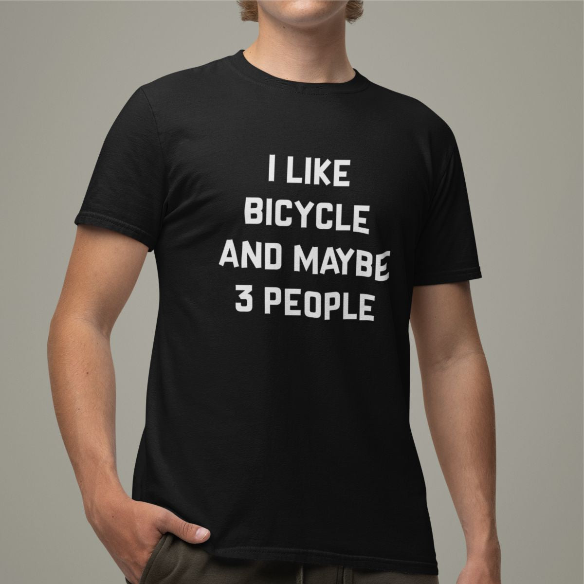 Czarna koszulka "I like bicycle"