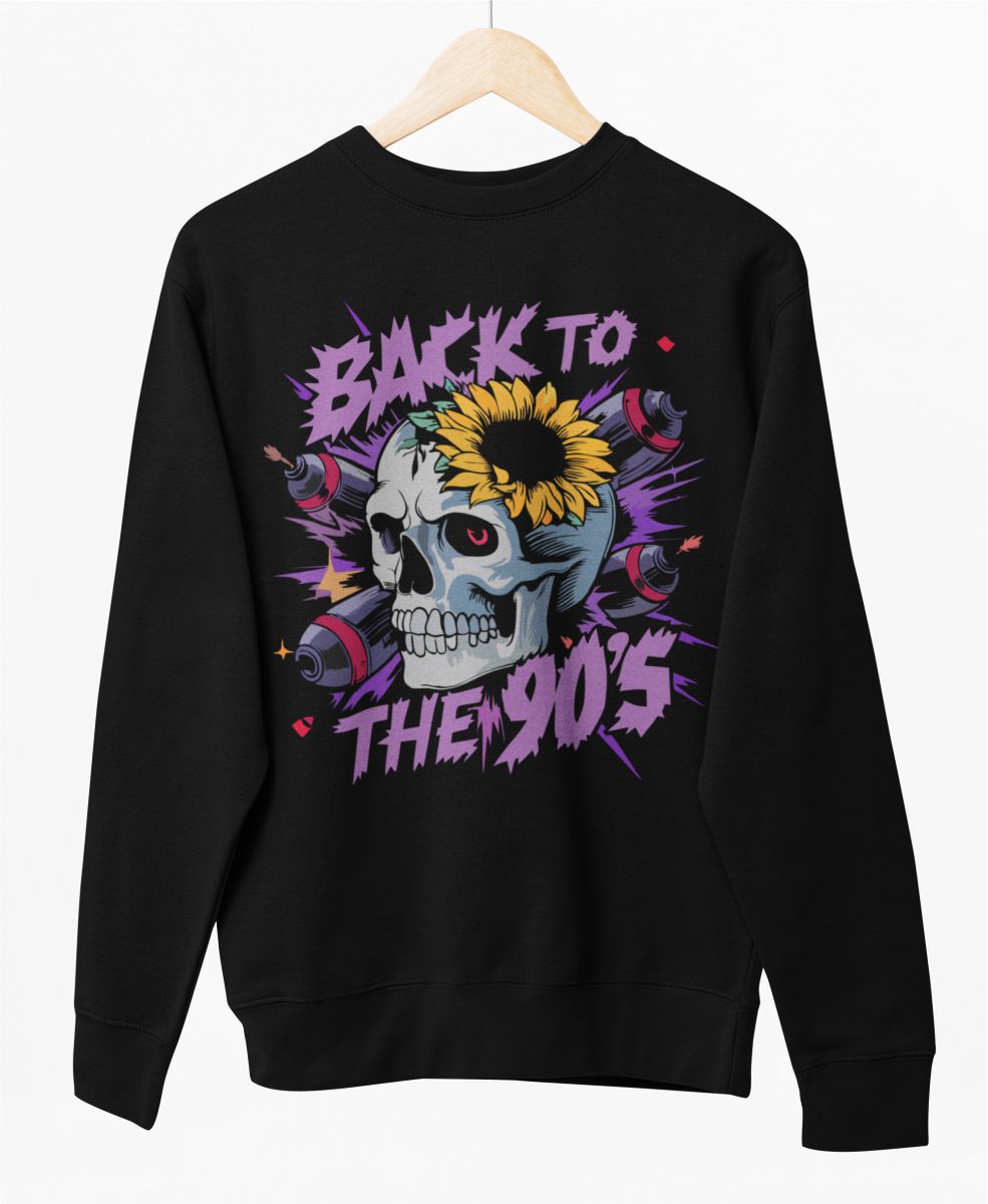 Bluza UNISEX czarna "Back to the 90's"