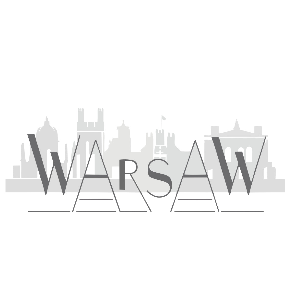 Biała UNISEX koszulka "Warsaw"