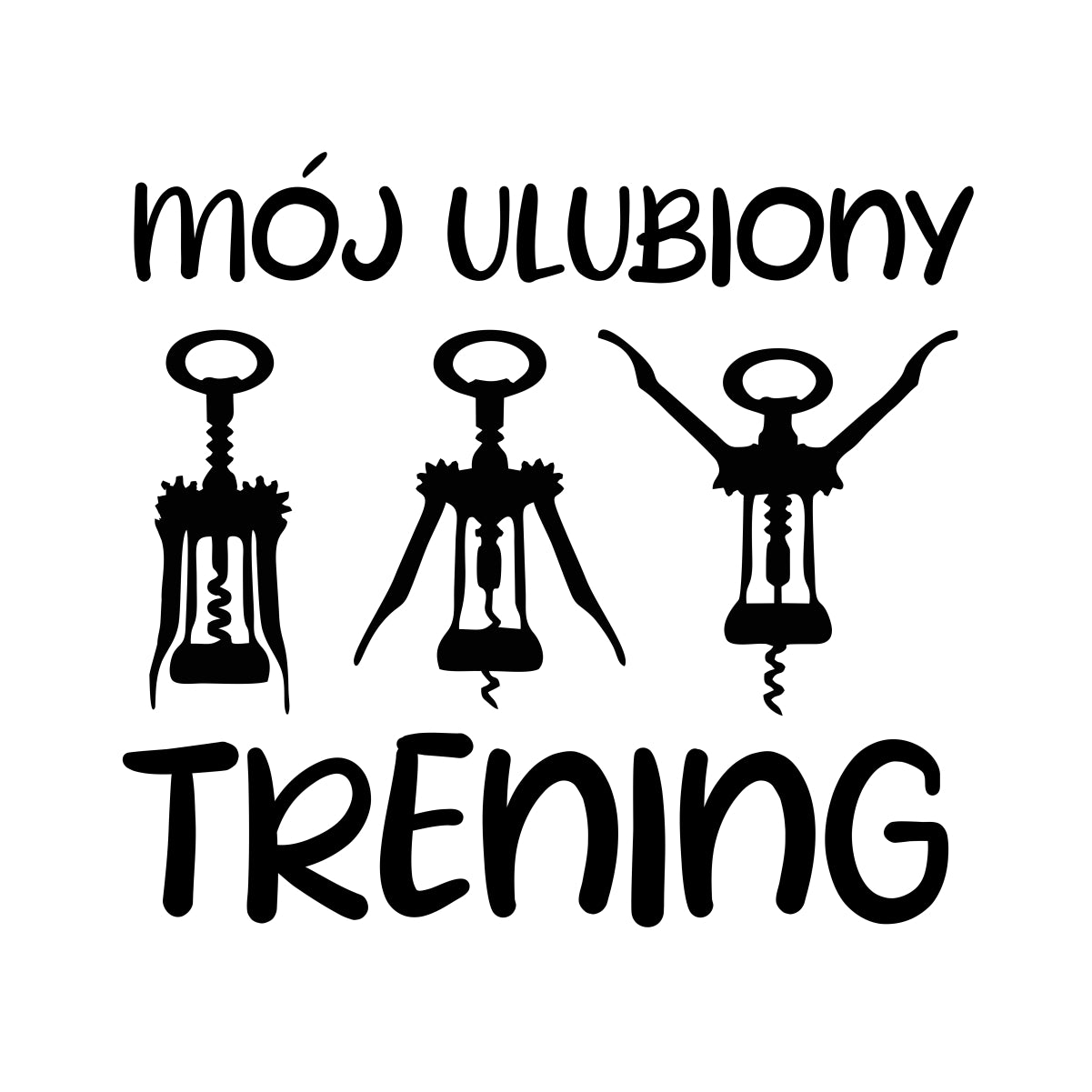 Biały UNISEX T-shirt "Mój ulubiony trening"