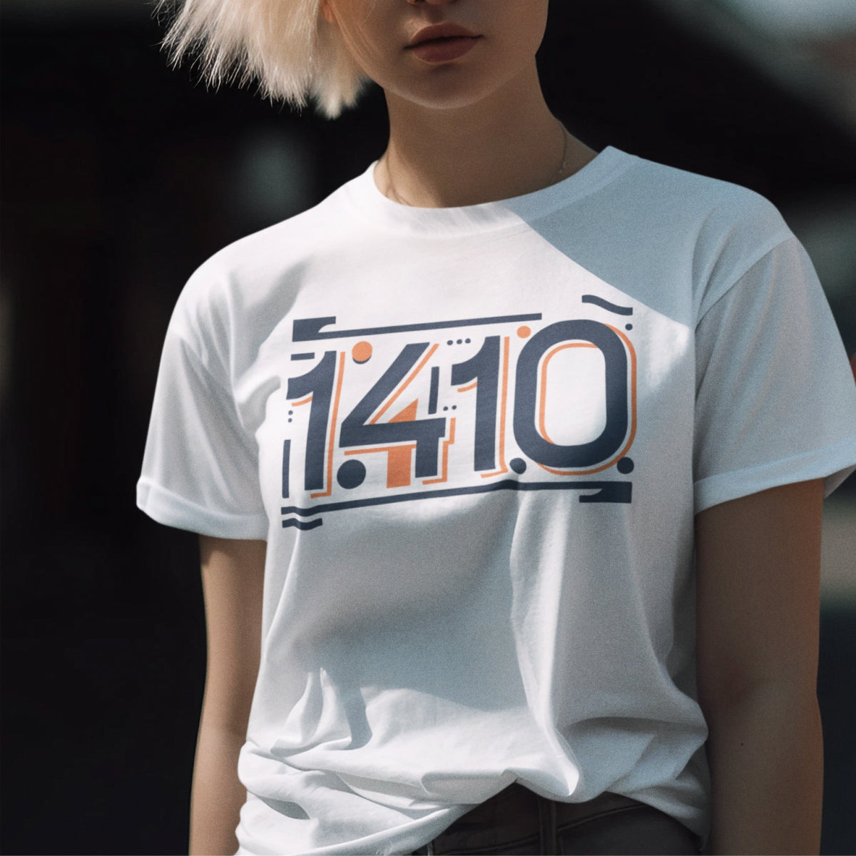 Biała UNISEX koszulka "1410"