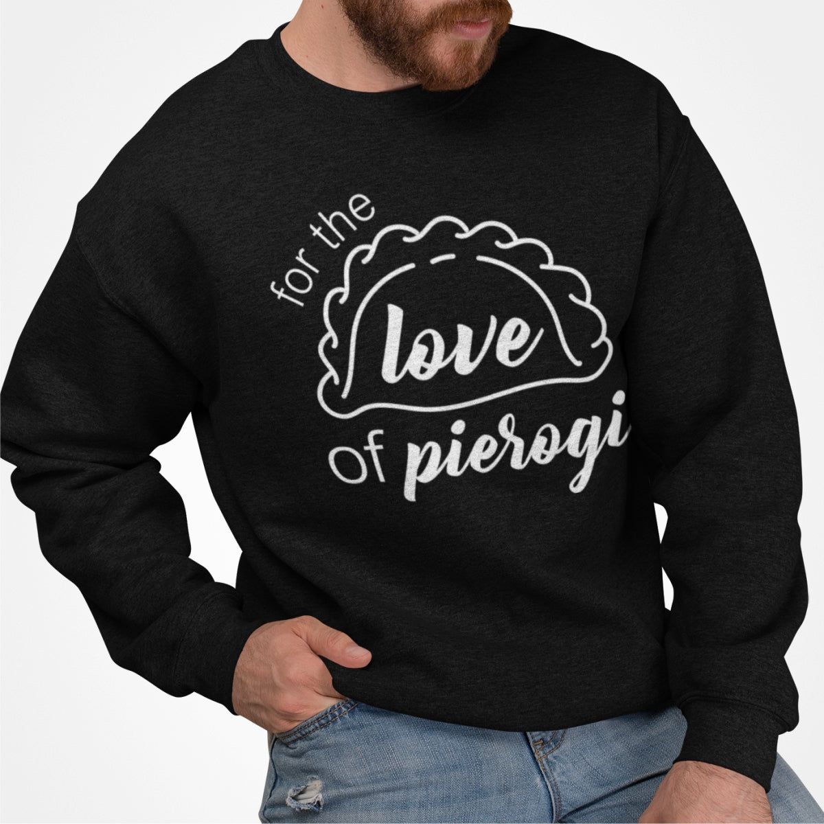 Bluza UNISEX czarna "For the love of pierogi"