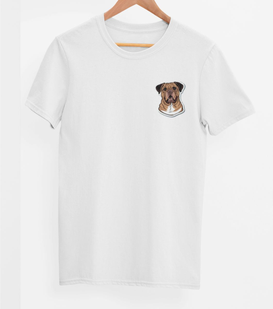 Biała UNISEX koszulka "Dogue de Bordeaux"