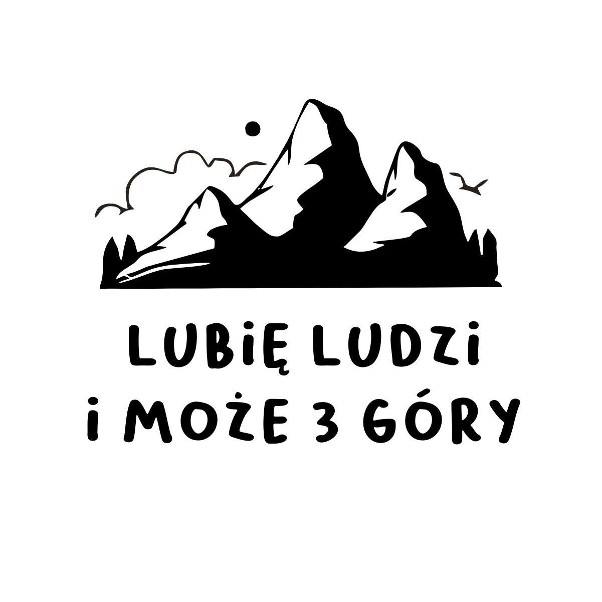 Biała UNISEX koszulka "Lubię ludzi"