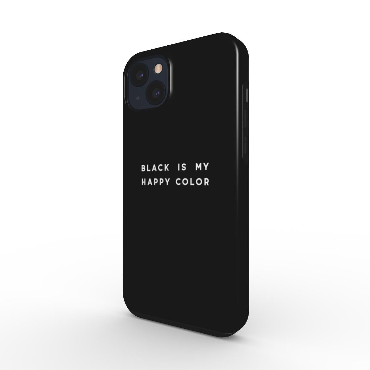 Etui do telefonu z nadrukiem. Black is my happy color