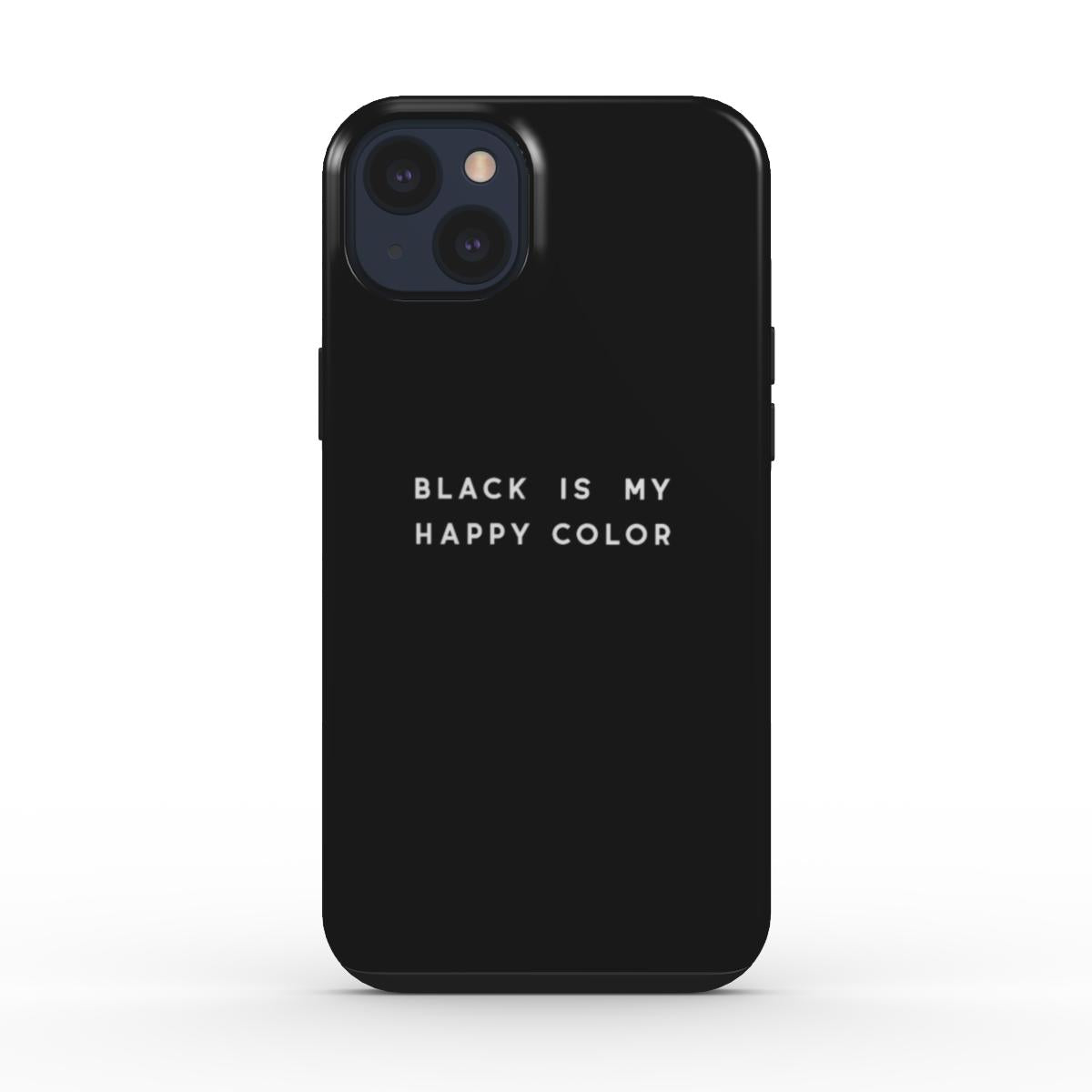 Etui do telefonu z nadrukiem. Black is my happy color