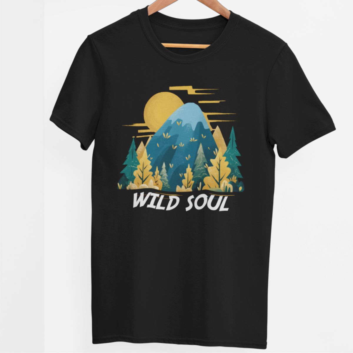 Czarna UNISEX koszulka "Wild soul"