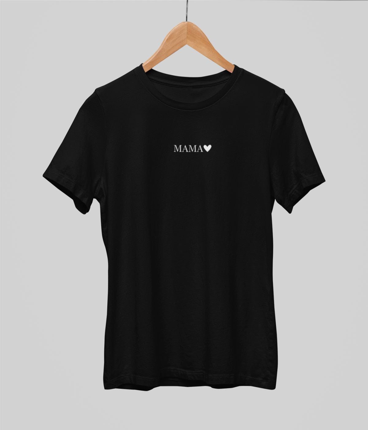 Czarna UNISEX koszulka "Minimalistyczna mama"