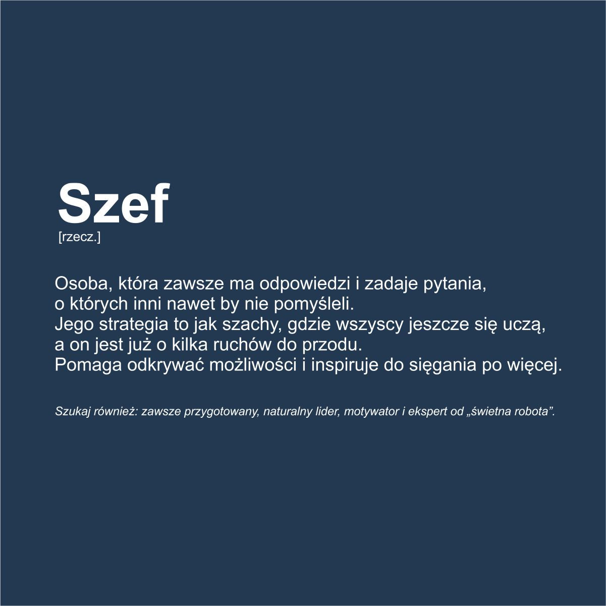 Niebieska UNISEX bluza "Szef"