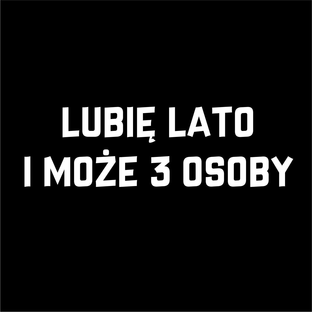 Czarna UNISEX koszulka "Lubię lato i może trzy osoby ant juodo"