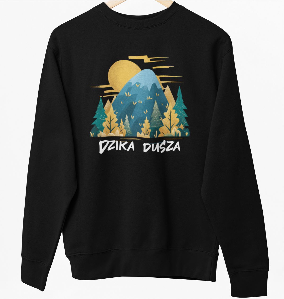 Bluza UNISEX czarna "Dzika dusza"