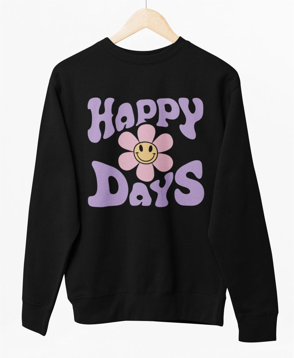 Bluza UNISEX czarna "Happy days"