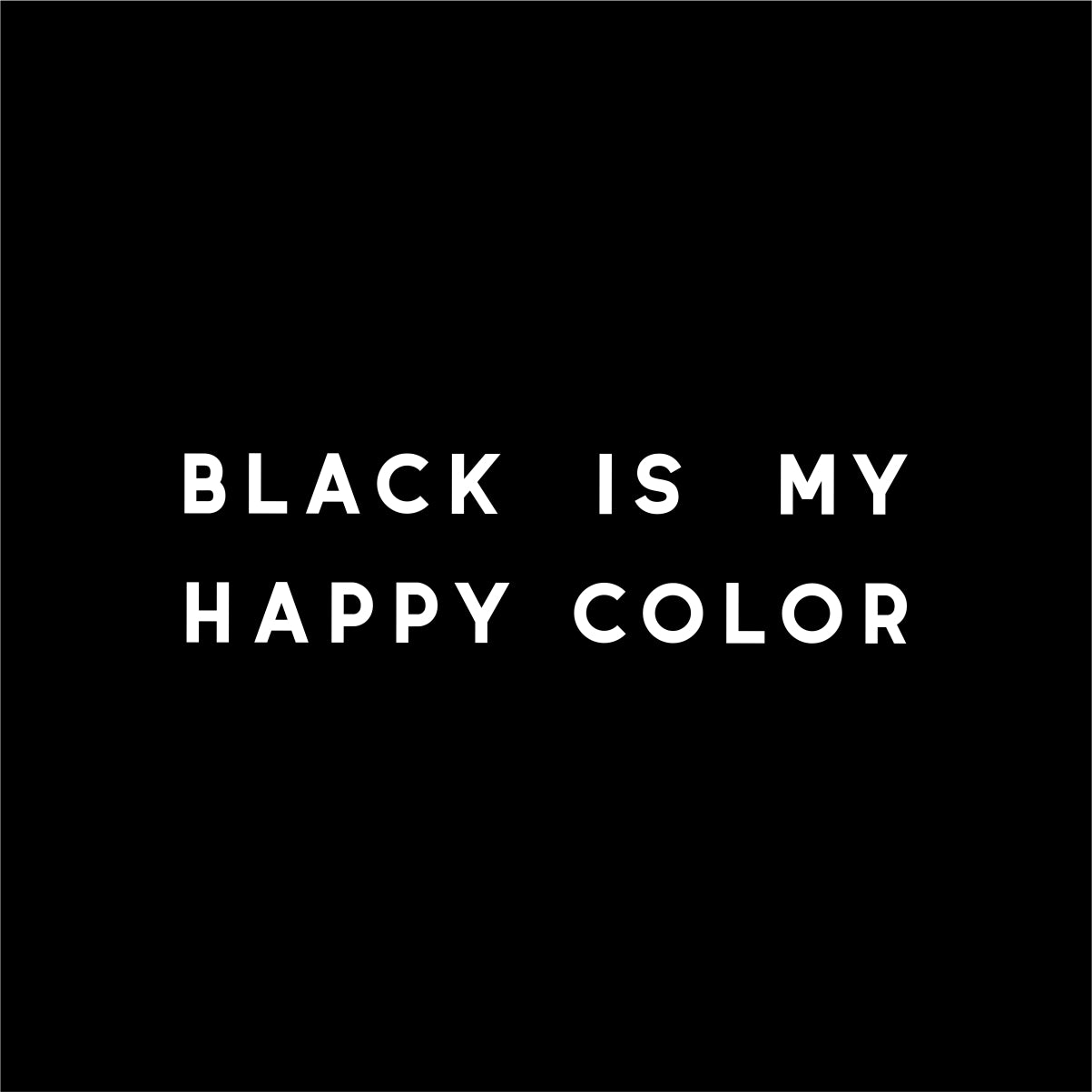 Bluza czarna Black is my happy color