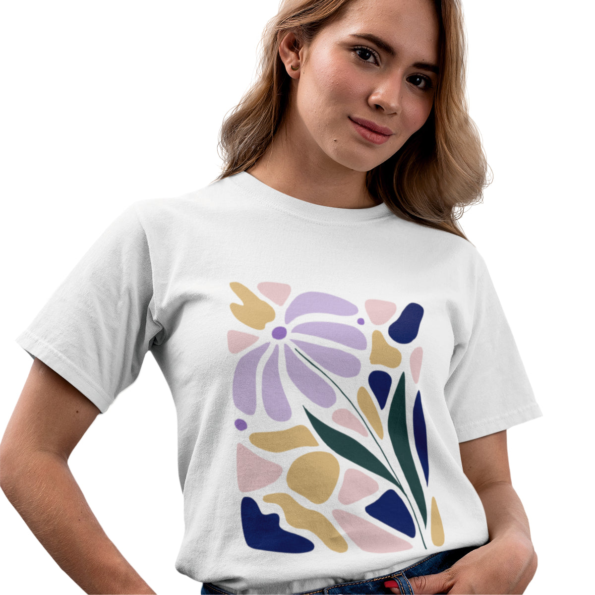 Biały UNISEX T-shirt "Fioletowy"