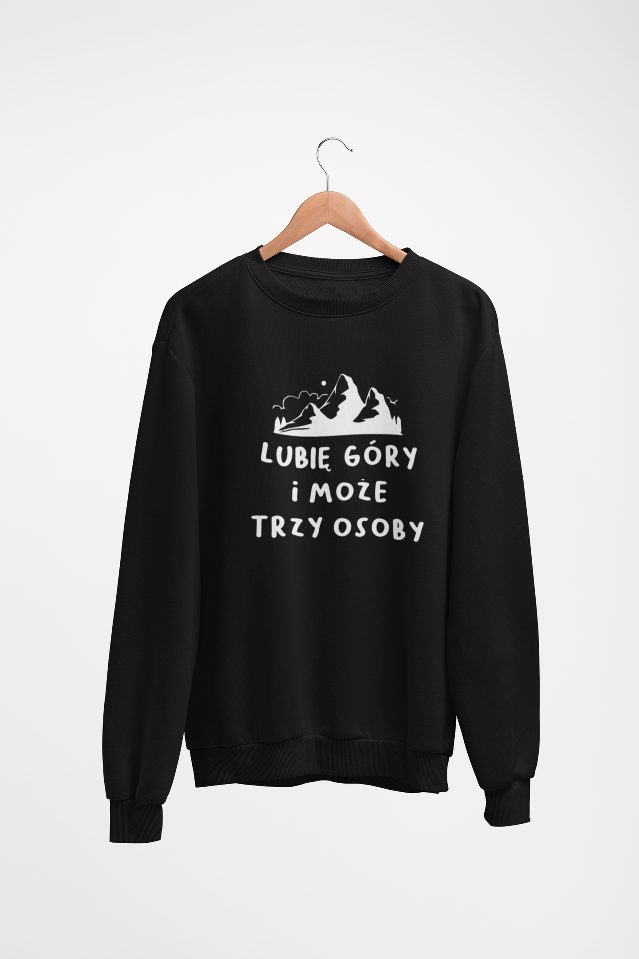 Bluza czarna "Lubię góry i może trzy osoby"