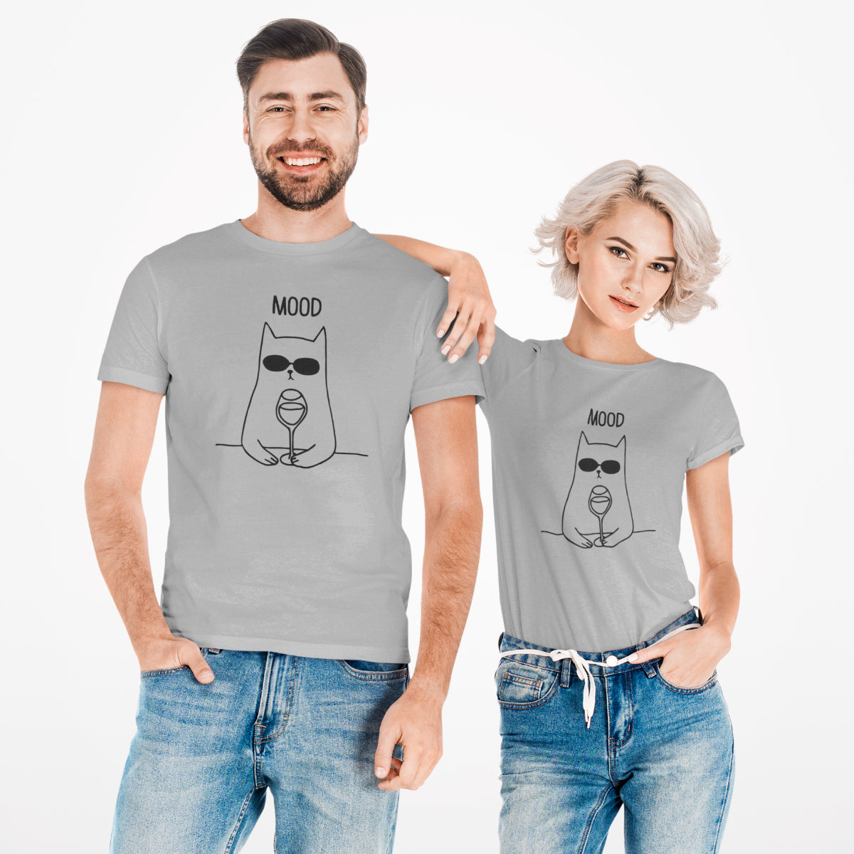 Melanżowa szara UNISEX T-shirt Mood