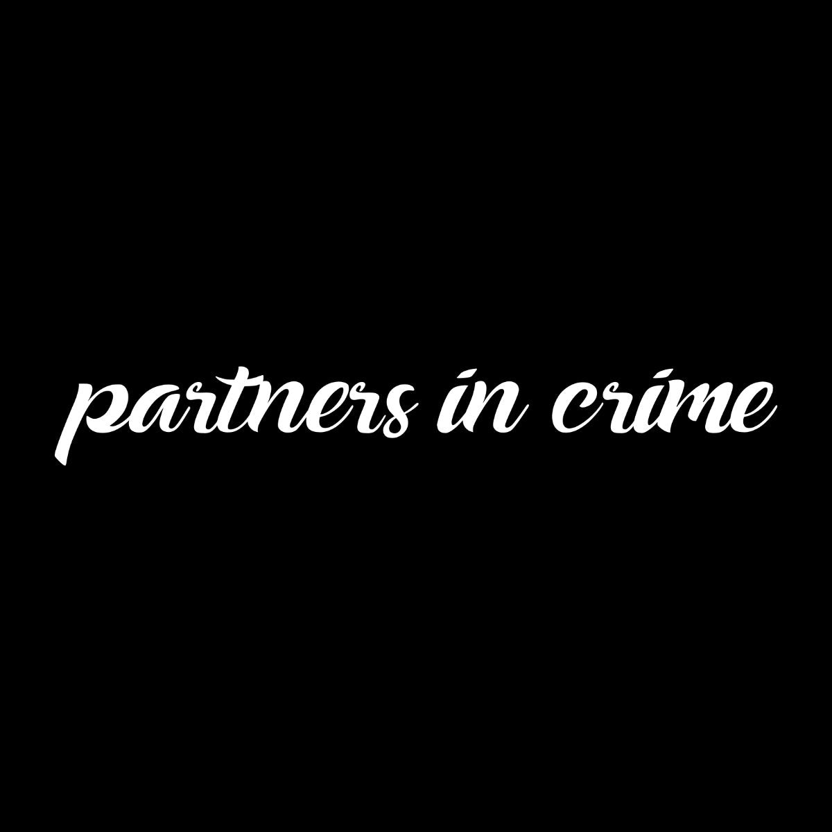 Czarne bluzy bez kaptura dla par „Partners in Crime”