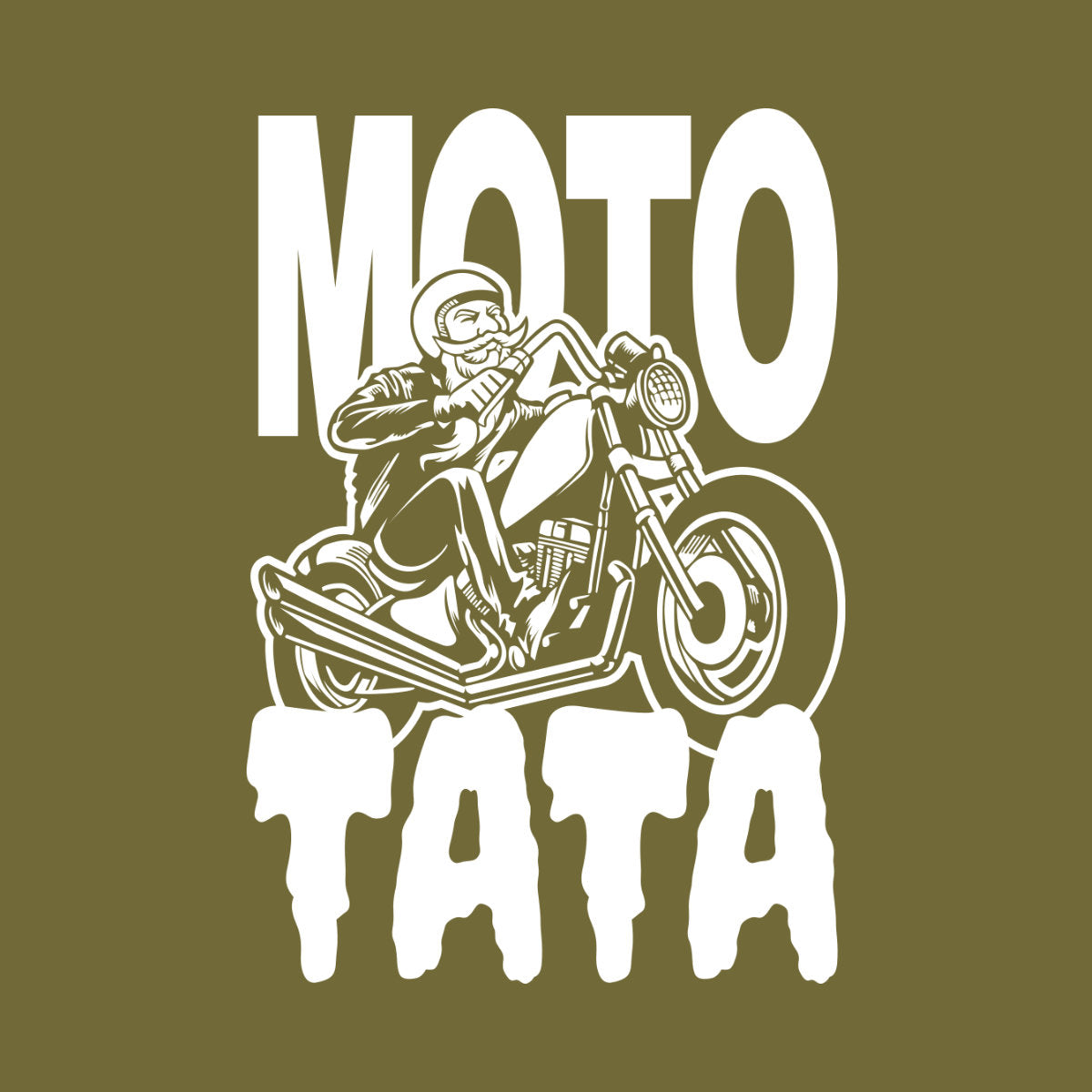 Khaki UNISEX koszulka Moto tata