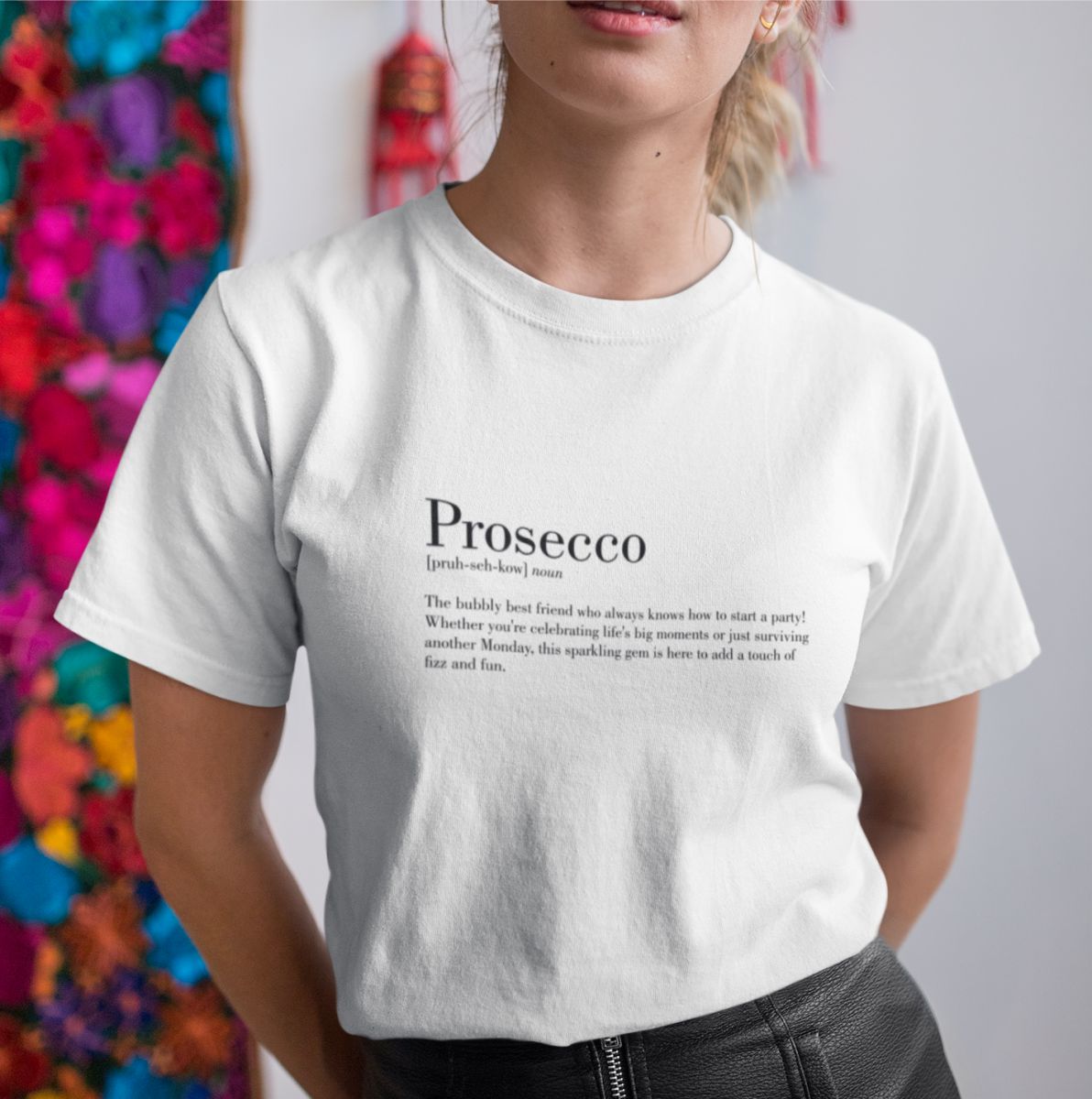 Biała UNISEX koszulka "Prosecco"